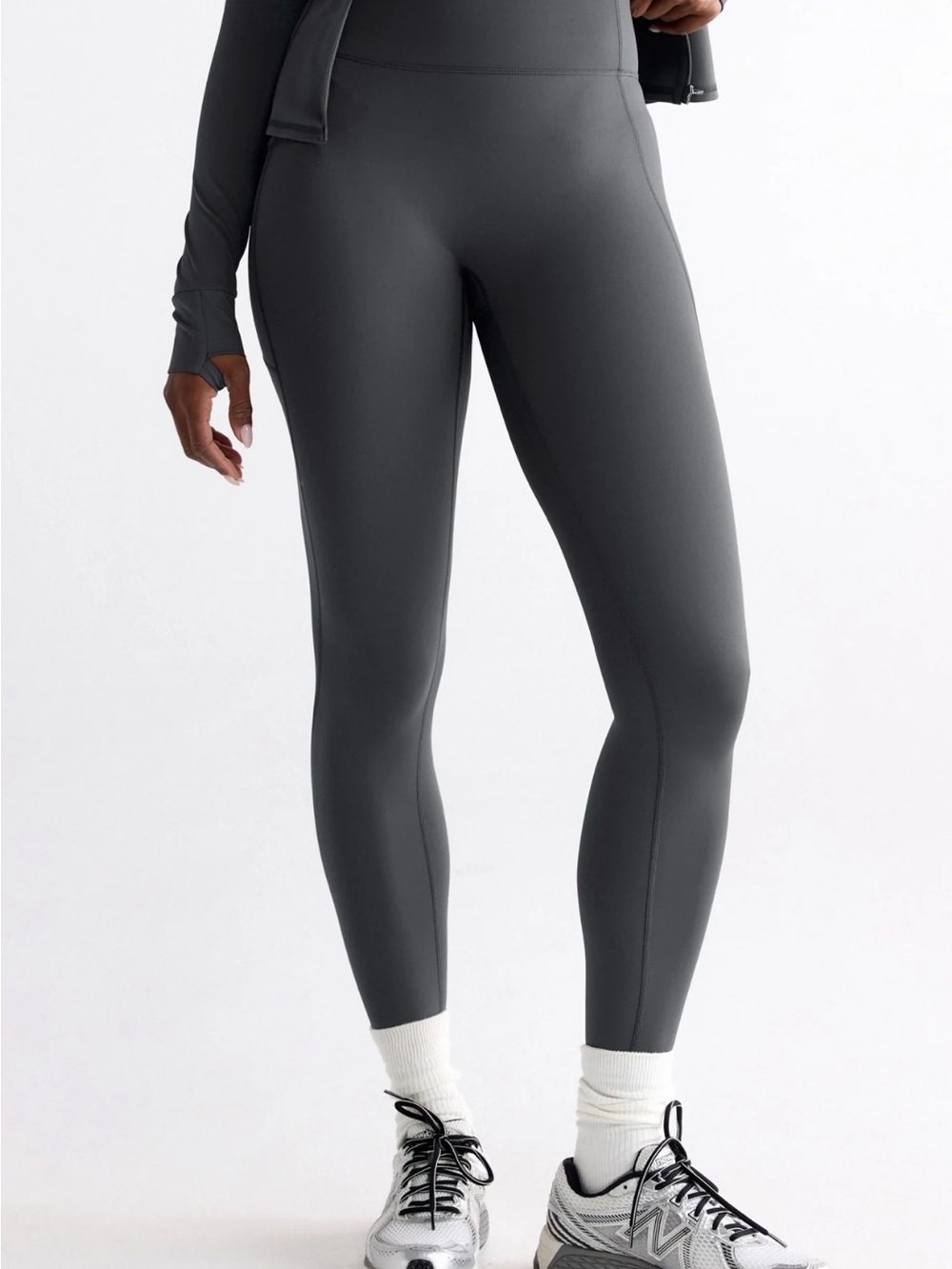 Adanola Ultimate Zipper Pocket Leggings Gray XS
